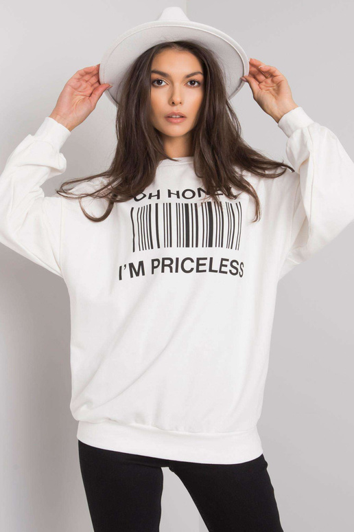 Ecru mikina s potiskem Basile