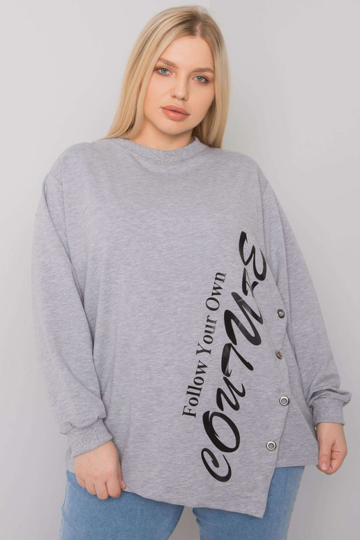 Šedá melanžová halenka asymetrická...