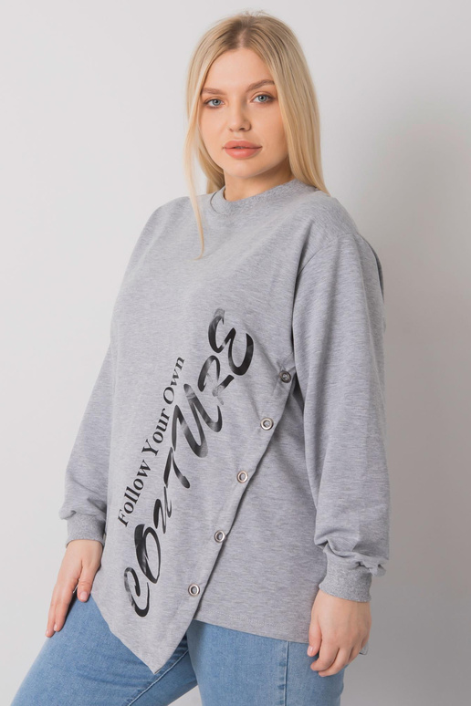 Šedá melanžová halenka asymetrická...