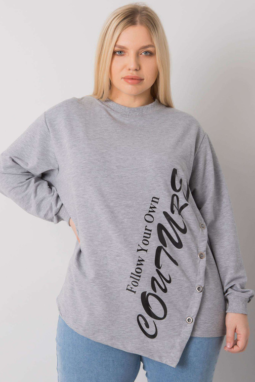 Šedá melanžová halenka asymetrická...