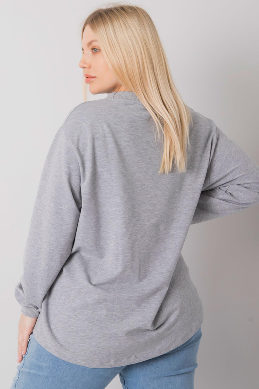 Šedá melanžová halenka asymetrická...