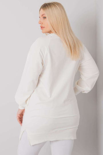 Ecru hladká mikina plus... 2