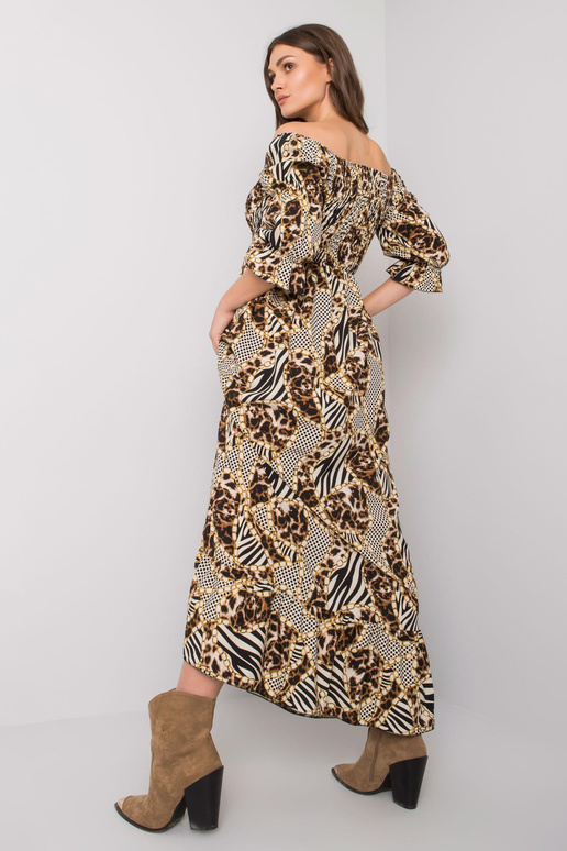 Béžové dlouhé šaty Agustina