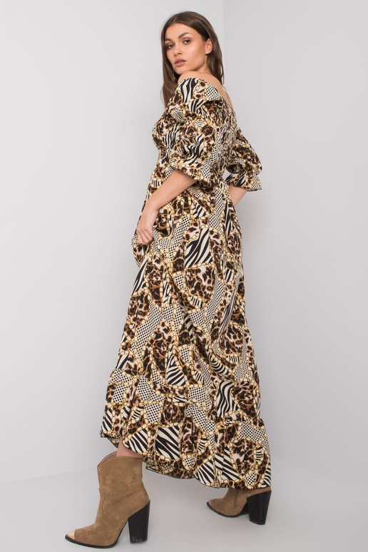 Béžové dlouhé šaty Agustina