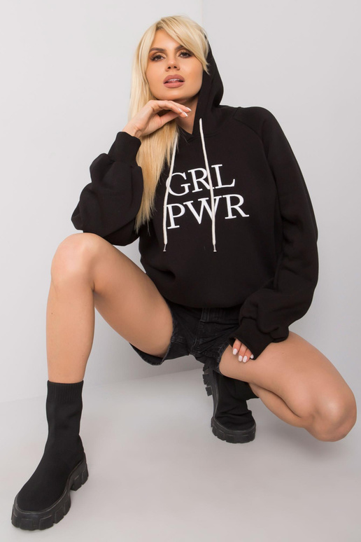 Debby černá vycpaná mikina s kapucí