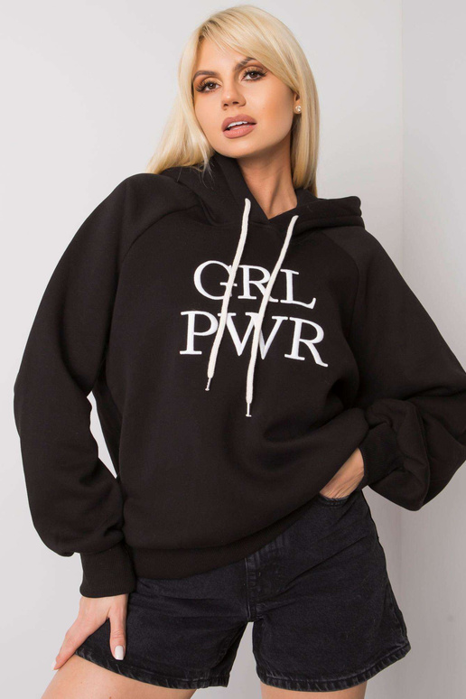 Debby černá vycpaná mikina s kapucí