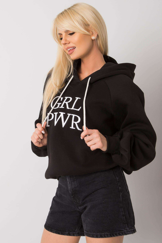 Debby černá vycpaná mikina s kapucí