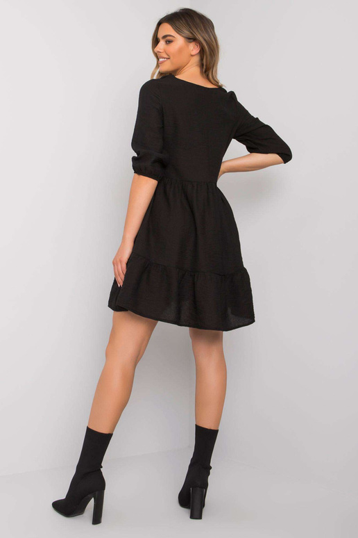 Černé šaty Harlyn s volánky