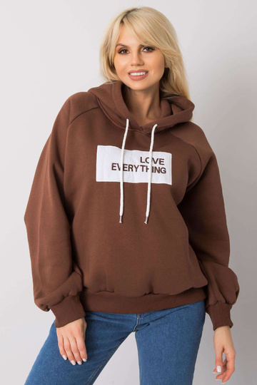 Hnědá vystužená mikina Dina