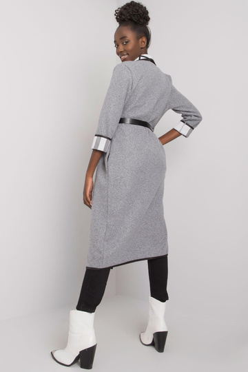 Šedý melanžový kabát s... 2