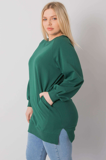 Tmavě zelená mikina Plain... 2