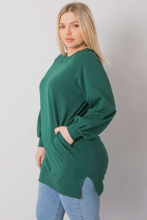 Tmavě zelená mikina Plain Toledo Plus...