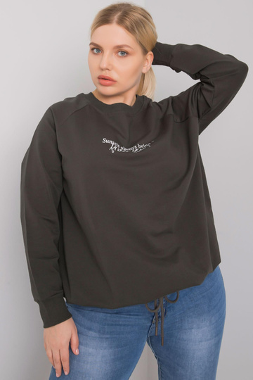 Tmavá khaki mikina plus...