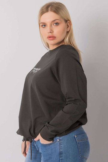 Tmavá khaki mikina plus... 2