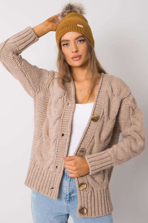 Zimní čepice RUE PARIS z hořčice