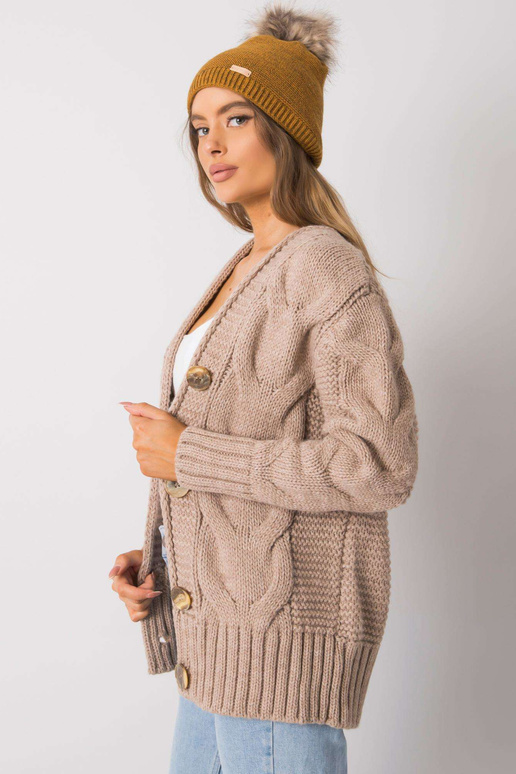 Zimní čepice RUE PARIS z hořčice