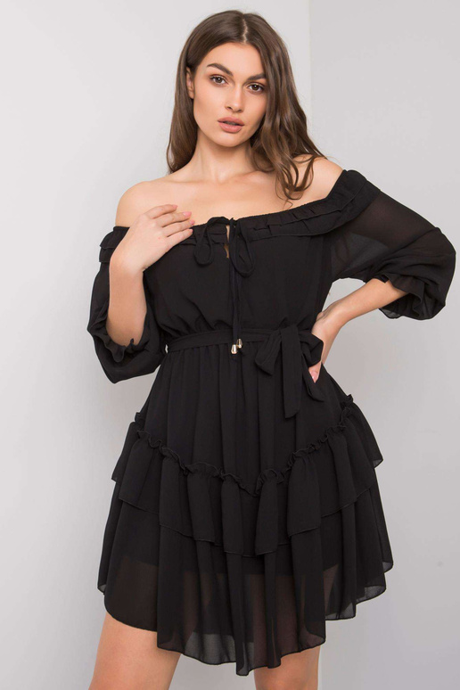 Černé španělské šaty Nathalie OCH BELLA