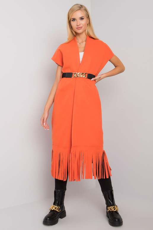 Oranžový přehoz Forla s třásněmi Oranžový přehoz Forla s třásněmi