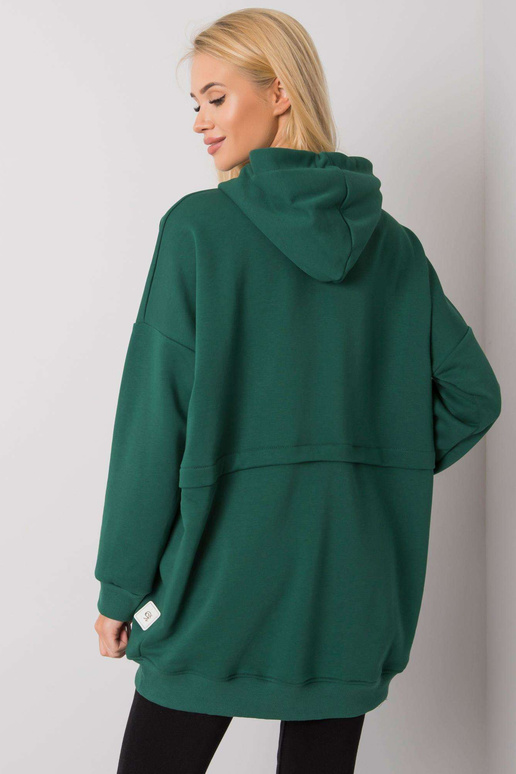 Tmavě zelená mikina s kapucí Edna