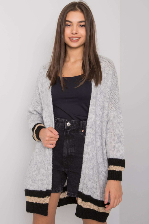 Šedý pletený svetr Lucca OCH BELLA