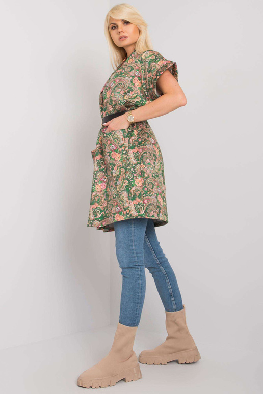 Sonja zelený kabát s krátkým rukávem