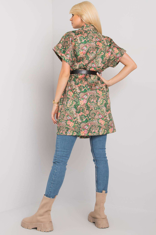 Sonja zelený kabát s krátkým rukávem