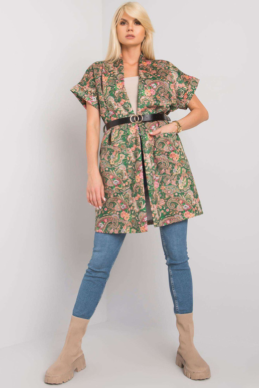 Sonja zelený kabát s krátkým rukávem