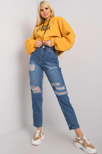 Modré mom fit džíny s...