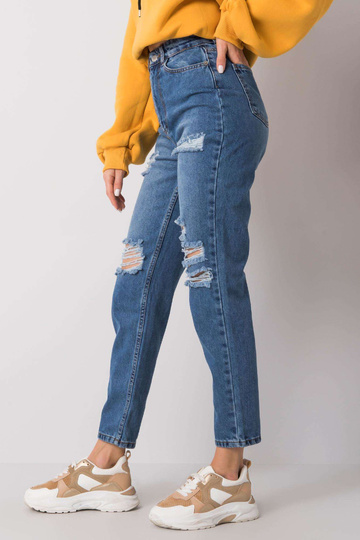 Modré mom fit džíny s... 2