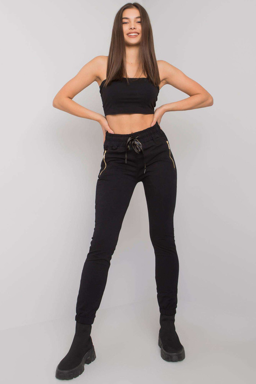 Černé tepláky s kapsami Shadia Černé tepláky s kapsami Shadia