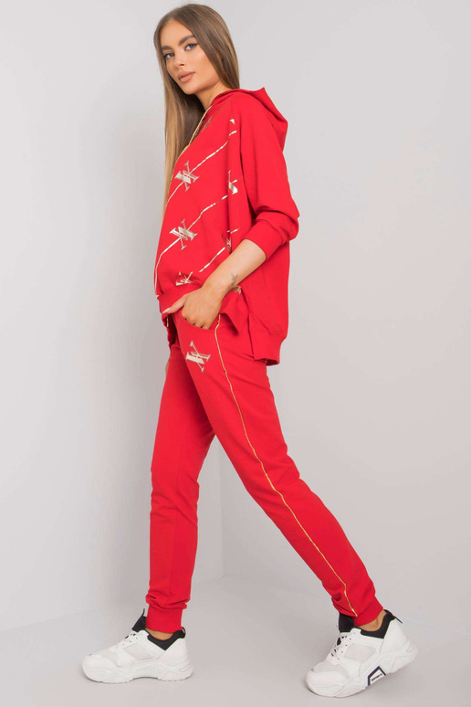 Červená dvoudílná souprava s potiskem...