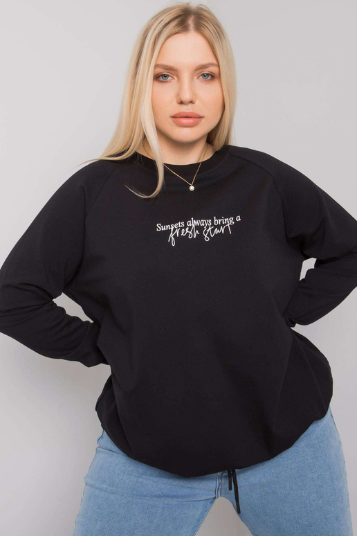 Černá mikina plus size s Marlow