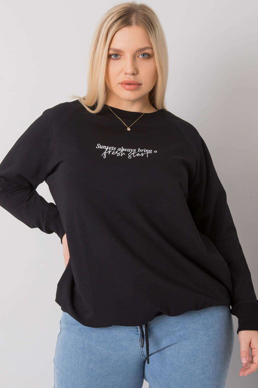 Černá mikina plus size s Marlow