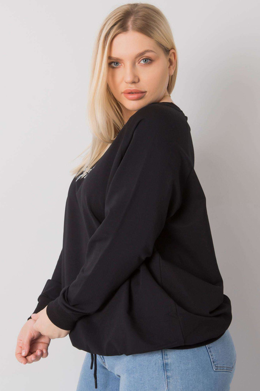 Černá mikina plus size s Marlow