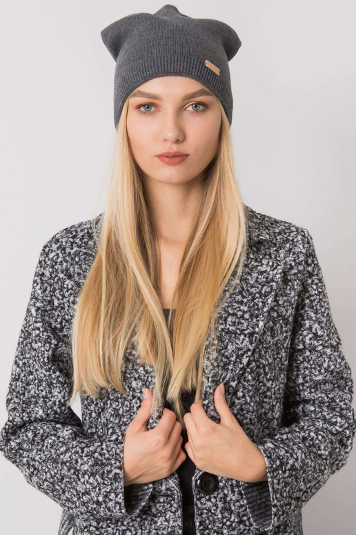 Tmavě šedá čepice RUE PARIS