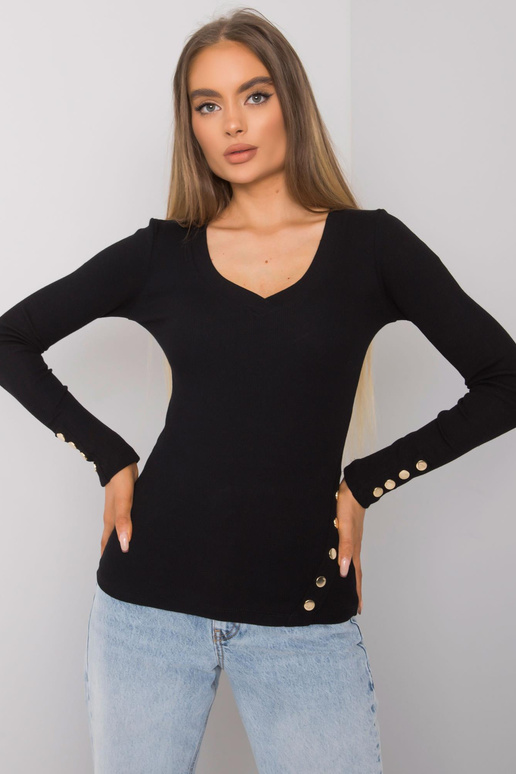 Černá proužkovaná halenka Abeline RUE...