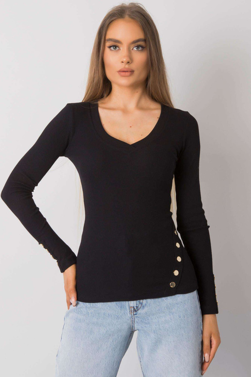 Černá proužkovaná halenka Abeline RUE...