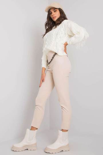 Béžové látkové kalhoty...