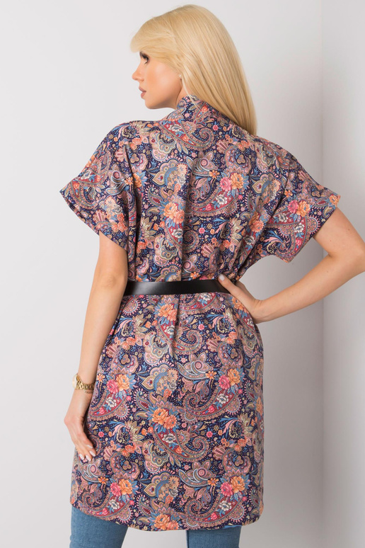 Fialový kabát Sonja s krátkým rukávem