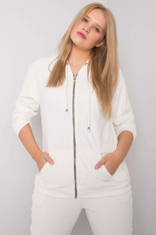 Michell bílý velurový set plus size...