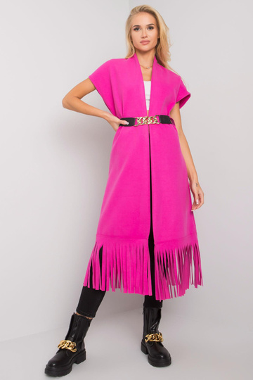 Růžový přehoz s třásněmi Forla