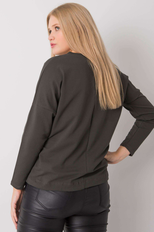 Tmavá khaki halenka plus size...