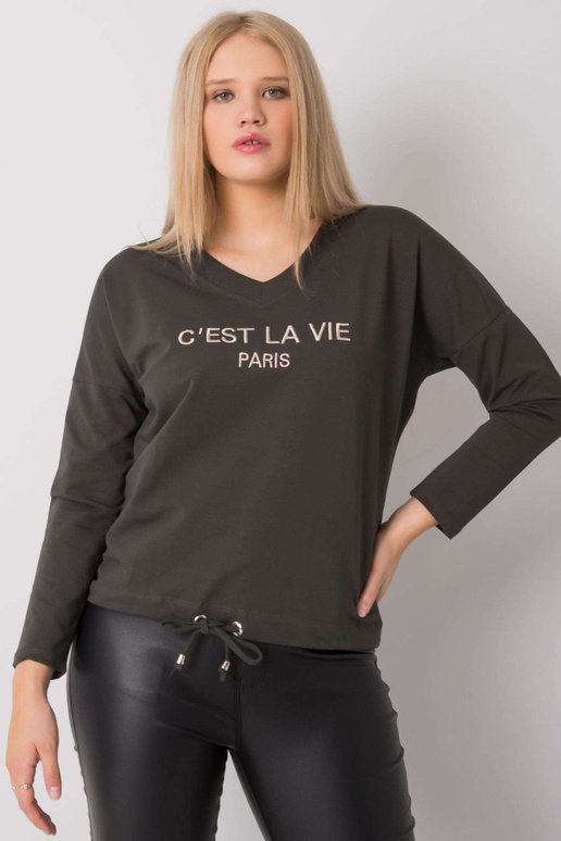 Tmavá khaki halenka plus size...