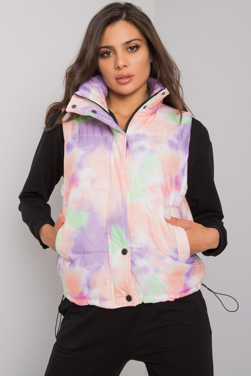 Oranžovo-fialová prošívaná dámská...