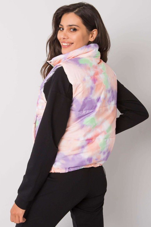 Oranžovo-fialová prošívaná dámská...