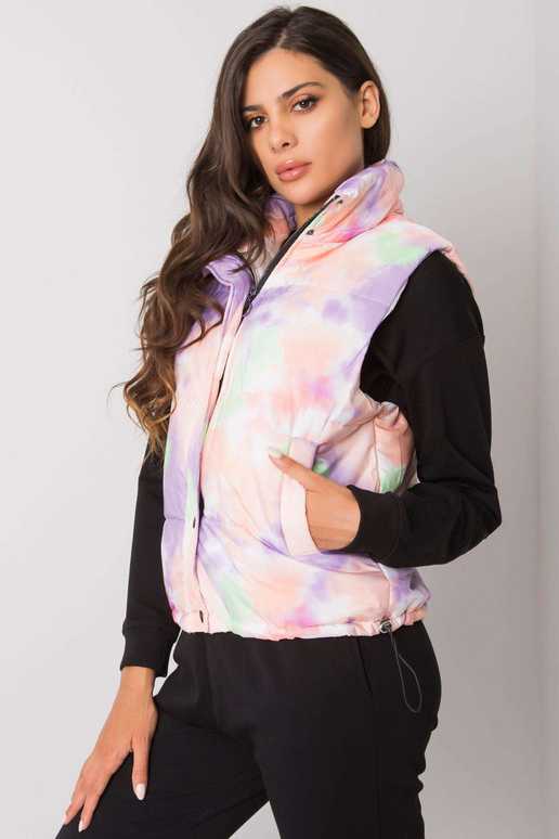 Oranžovo-fialová prošívaná dámská...