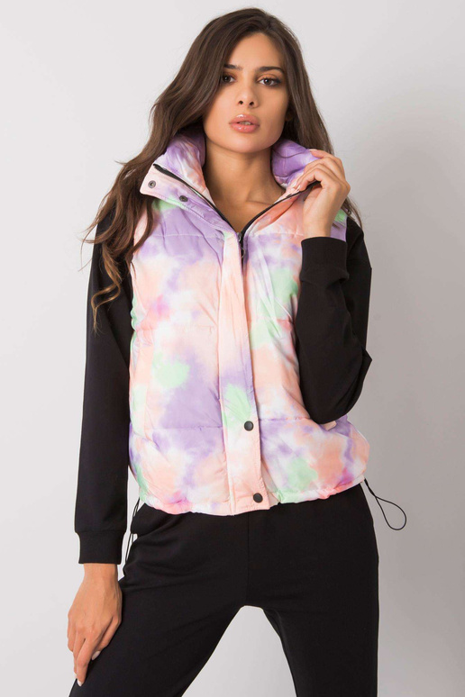 Oranžovo-fialová prošívaná dámská...