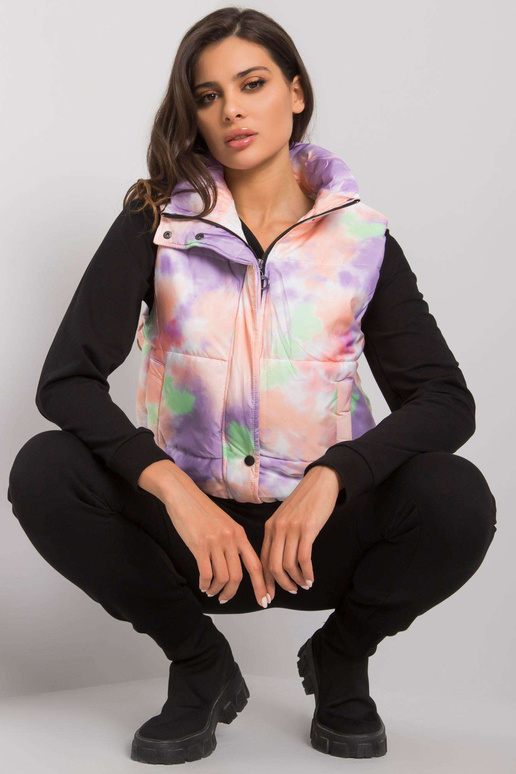 Oranžovo-fialová prošívaná dámská...