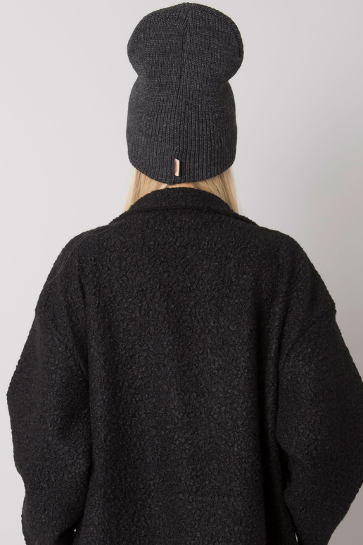 Tmavě šedá pletená čepice RUE PARIS