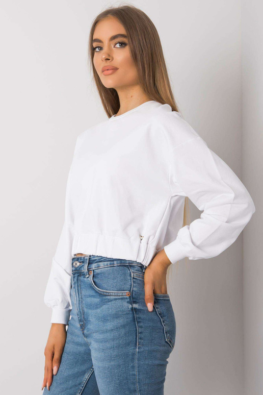 Bílá dámská mikina Elain Cotton